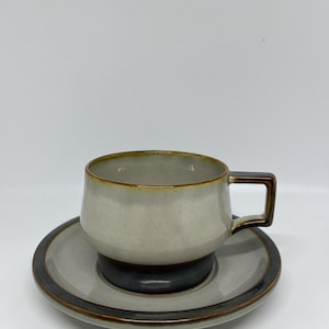 Quistgaard Tema Teacup duo sets, MINT condition vintage Bing & Grøndahl stoneware Denmark, Danish design