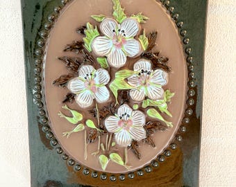 JIE Gantofta スウェーデン、MINT 23 x 19 cm 陶板、キジバトの手描き