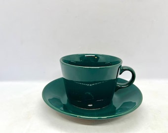 Arabia Kilta coffee cup duo green, Original production discontinued color, Finnish vintage design