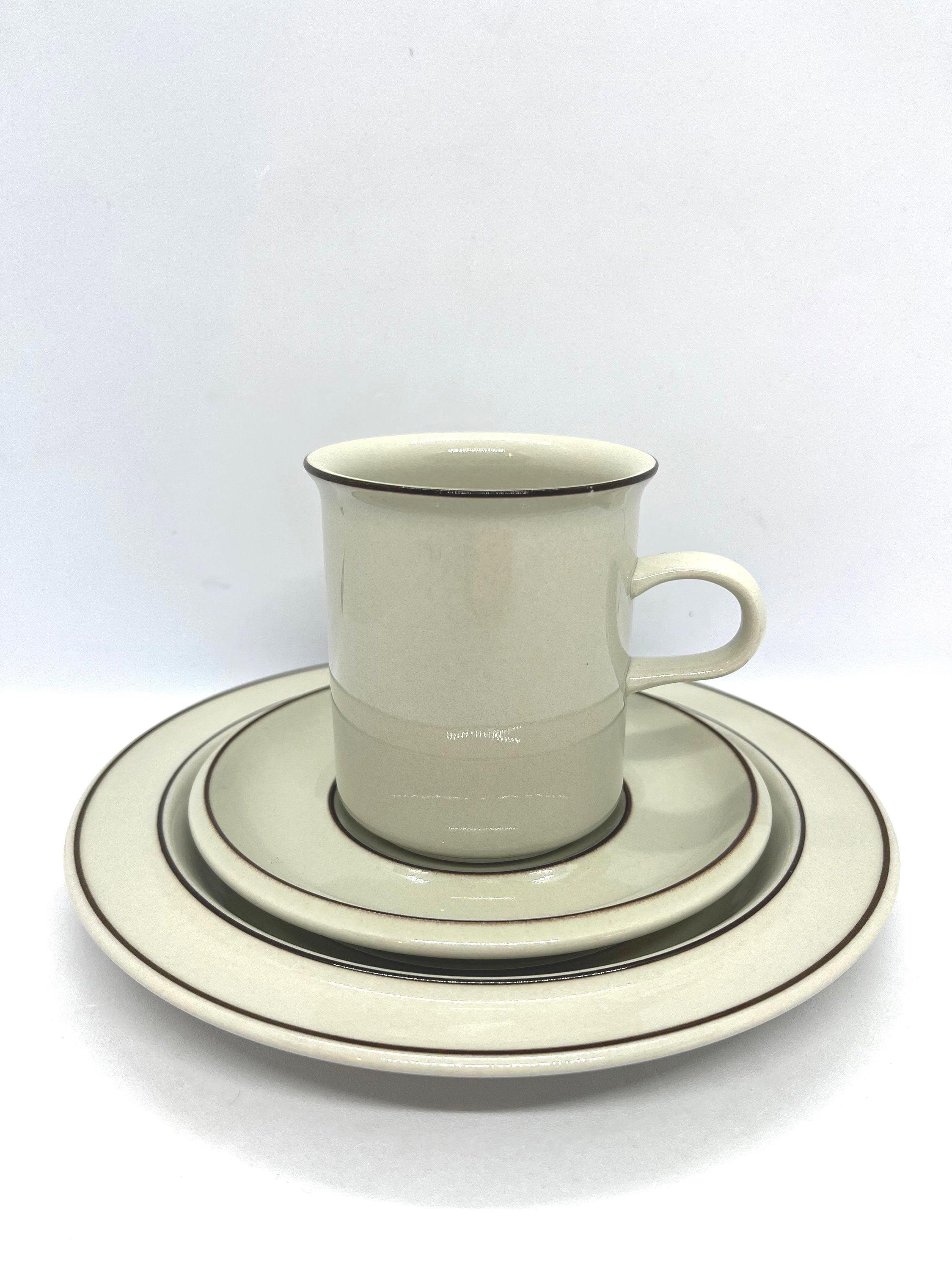 Arabia Fennica Coffee Cup Trio Sets, Stoneware Series Designed by