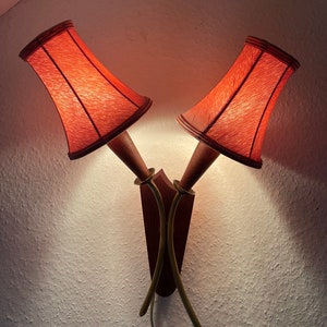 Dänische Teakholz vintage Beco Lampe Design, Doppel Teakholz Wandlampe incl