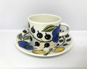 Duo de tasses à café Arabia Paratiisi, conçus par Birger Kaipiainen pour Arabia Finland, design finlandais vintage