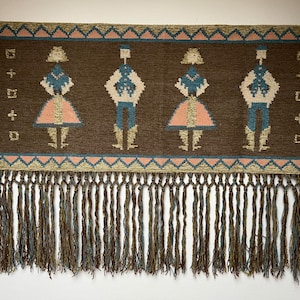 Vintage Kelim, XLarge Scandinavian Kelim tapestry, woven Wool wall decor mint condition, Eva Nemeth for Ziola 1960s
