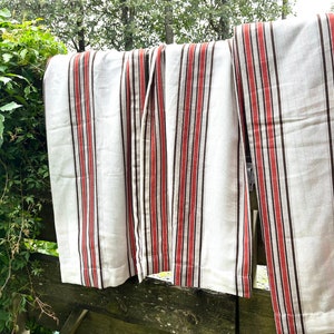 Vintage curtains, true vintage striped woven curtains, 3 lengths finished curtains, mint condition ready to hang up, vintage Danish