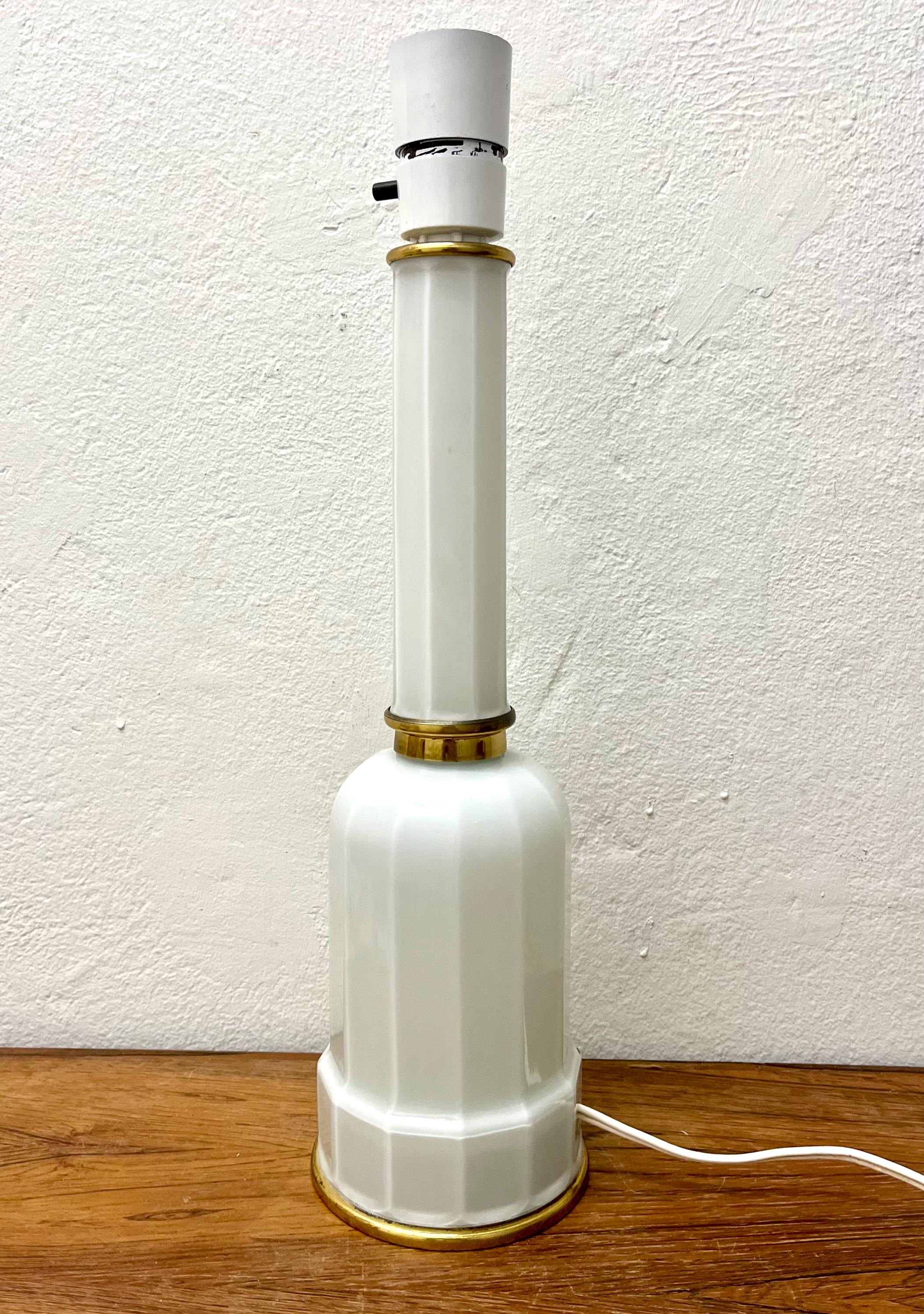 Danish Heiberg Lamp, EXTREMELY Rare Opaline Glass Variety, Early