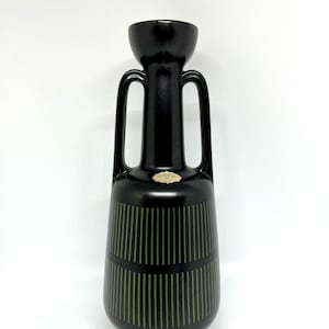 Upsala Ekeby Conga, tall handled ceramic vase, EXTREMELY rare collectible Kjell Blomberg &quot;Conga&quot; vase, handmade ceramics, vintage Swedish