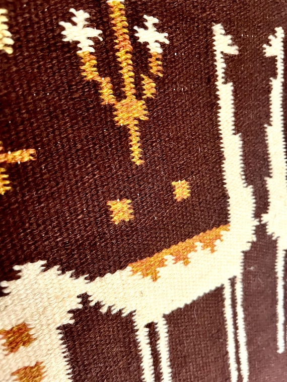 ヴィンテージ タペストリー、スカンジナビア ウール キリム