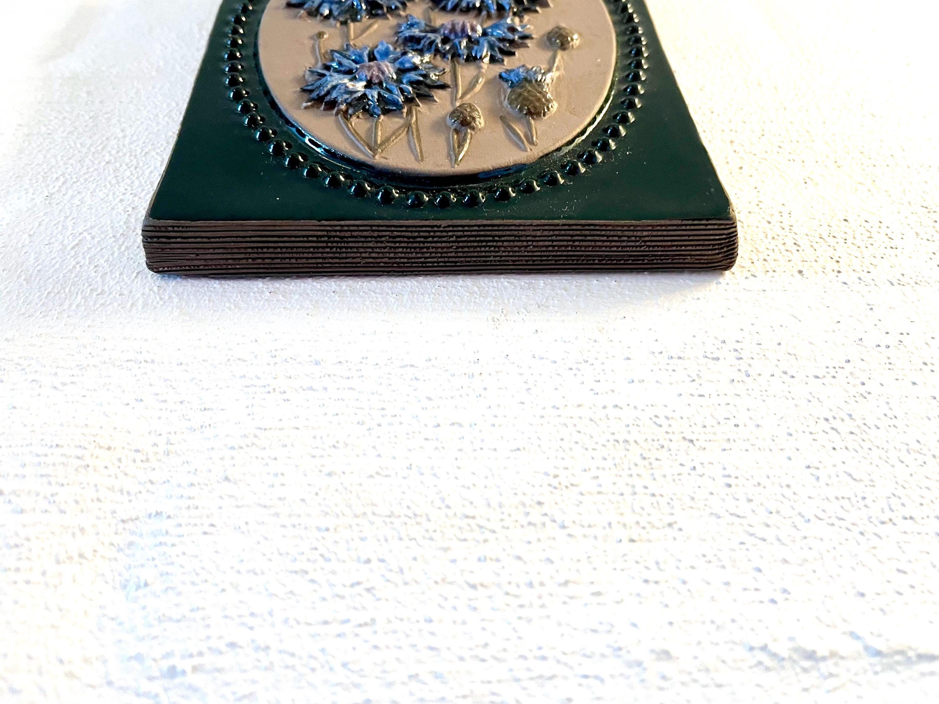 JIE Gantofta Sweden, MINT 17 X 13 Cm Ceramic Plaque With Beautiful