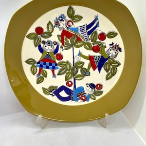 Figgjo Corsica plate, decorative LARGE mint condition serving / display plate, Turi Gramstad Oliver Nowegian vintage design