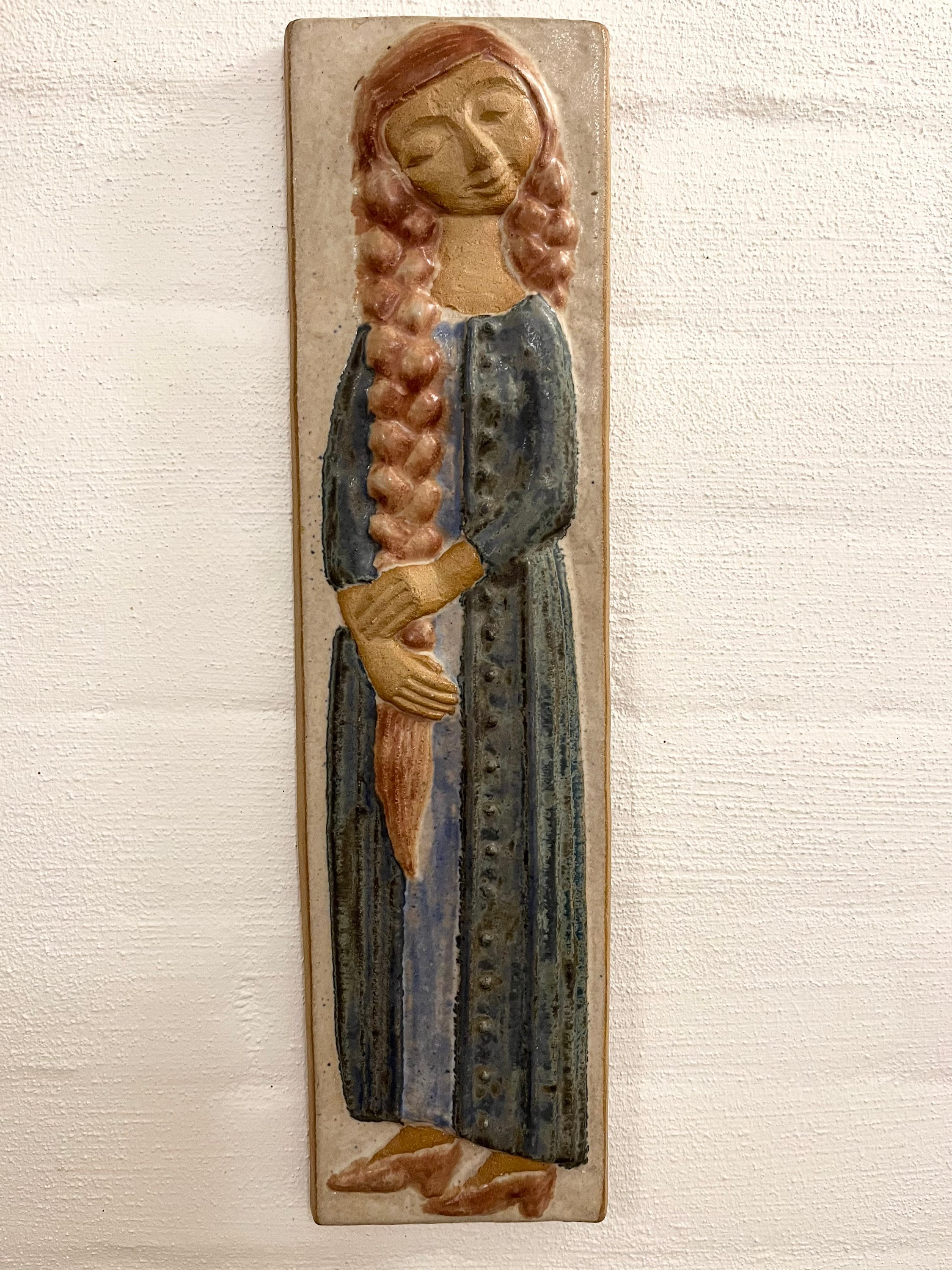 マイケル・アンダーセンの陶器製壁掛けプレート、大きな飾り板