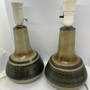 Soholm table lamps, set of two extremely rare ceramic table lamps, MINT Svend Aage Jensen midcentury Danish design