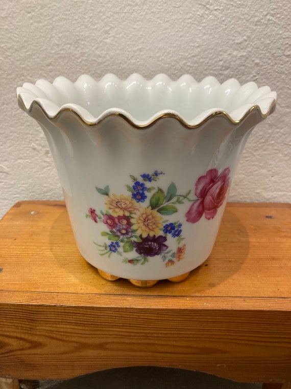Upsala Ekeby Planter, UE / Karlskrona Large Flower Pot in Mint