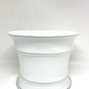 Vaso de flores Holmegaard série MB, ÚLTIMO LUGAR, vaso grande em vidro branco, desenhado por Michael Bang, design vintage dinamarquês.