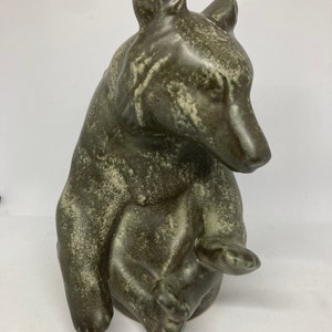 Danish ceramic Bear, Johgus Bornholm Denmark LARGE Mama Bear ceramic figurine MINT, Danish vintage design