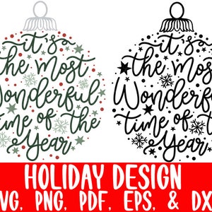 Het is de mooiste tijd van het jaar SVG | Kerst-png | Kerst-svg | Digitale download kerstofferte | Cricut SVG-silhouet
