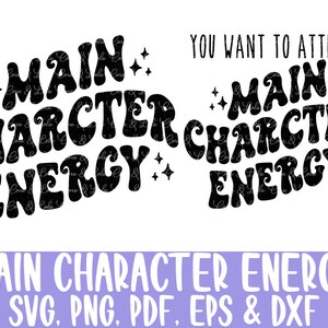 Personagem principal Energia SVG | Camisa PNG | Camiseta svg | Citação do personagem principal Download digital | Silhueta Cricut SVG