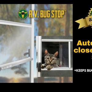 RV Bug Stop is a self closing device for your RV screen door slide, it will never be left open for bugs to come through again.