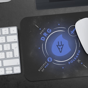 DRG Life Mousepad - FFXIV Inspired Dragoon Job Stone Gift - All FF14 Jobs Available!