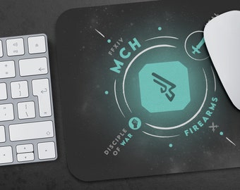 MCH Life Mousepad - FFXIV Inspired Black Machinist Stone Gift - All FF14 Jobs Available!
