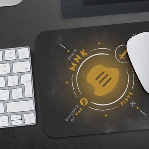 MNK Life Mousepad - FFXIV Inspired Monk Job Stone Gift - All FF14 Jobs Available!