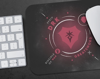 DRK Life Mousepad - FFXIV Inspired Dark Knight Job Stone Gift - All FF14 Jobs Available!