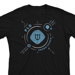 Final Fantasy Paladin Shirt – FFXIV Job Class Tee Gift for Gamers, PLD Job Stone T-Shirt or Hoodie