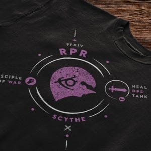 T Shirt for FFXIV Player Job Stone Gift for FF14 RPR Soul Crystal Final Fantasy 14 Reaper Gift for mmorpg Player Hoodie