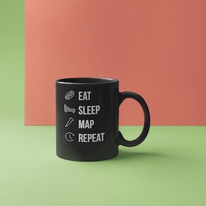 Path of Exile koffiemok cadeau voor PoE Eat Sleep Map Repeat - Path of Exile geïnspireerde kaartmok cadeau