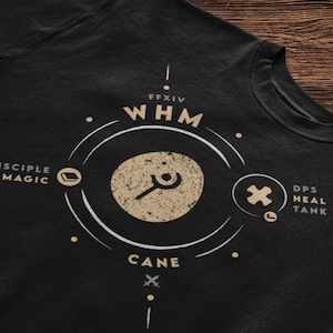 T Shirt for FFXIV Player Job Stone Gift for FF14 WHM Soul Crystal Final Fantasy 14 White Mage Gift for mmorpg Healer Hoodie