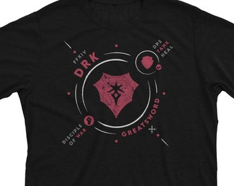 Final Fantasy Dark Knight Shirt - FFXIV Job Class Tee Geschenk für Gamer, DRK Job Stone T-Shirt oder Hoodie