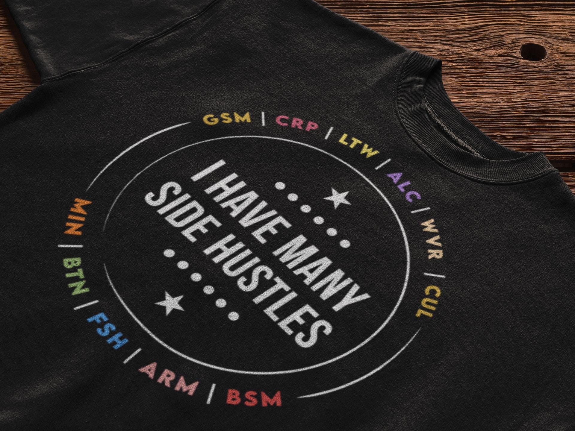T Shirt for FFXIV Funny Gift for FF14 Professions Final Fantasy 14 Crafting Gathering Gift for mmorpg Player Hoodie I Have Many Side Hustles