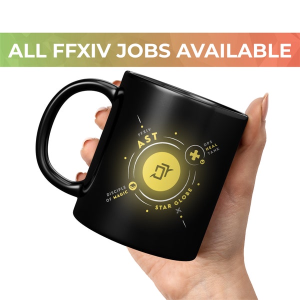 Soul Crystal Coffee Mug - FFXIV Inspired Job Stone Gift