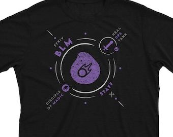 Final Fantasy Black Mage Shirt – FFXIV Job Class Tee Gift for Gamers, BLM Job Stone T-Shirt or Hoodie