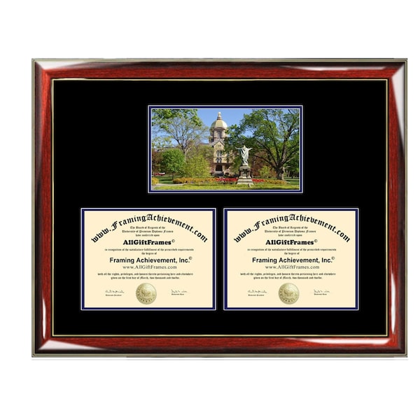Notre Dame Diploma Frame Etsy