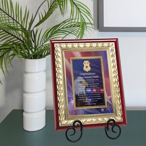 Police Officer Sheriff Deputy Retirement Service Award Present Gift Message Plaque Present Personalized Retired Promoted Employee Policeman