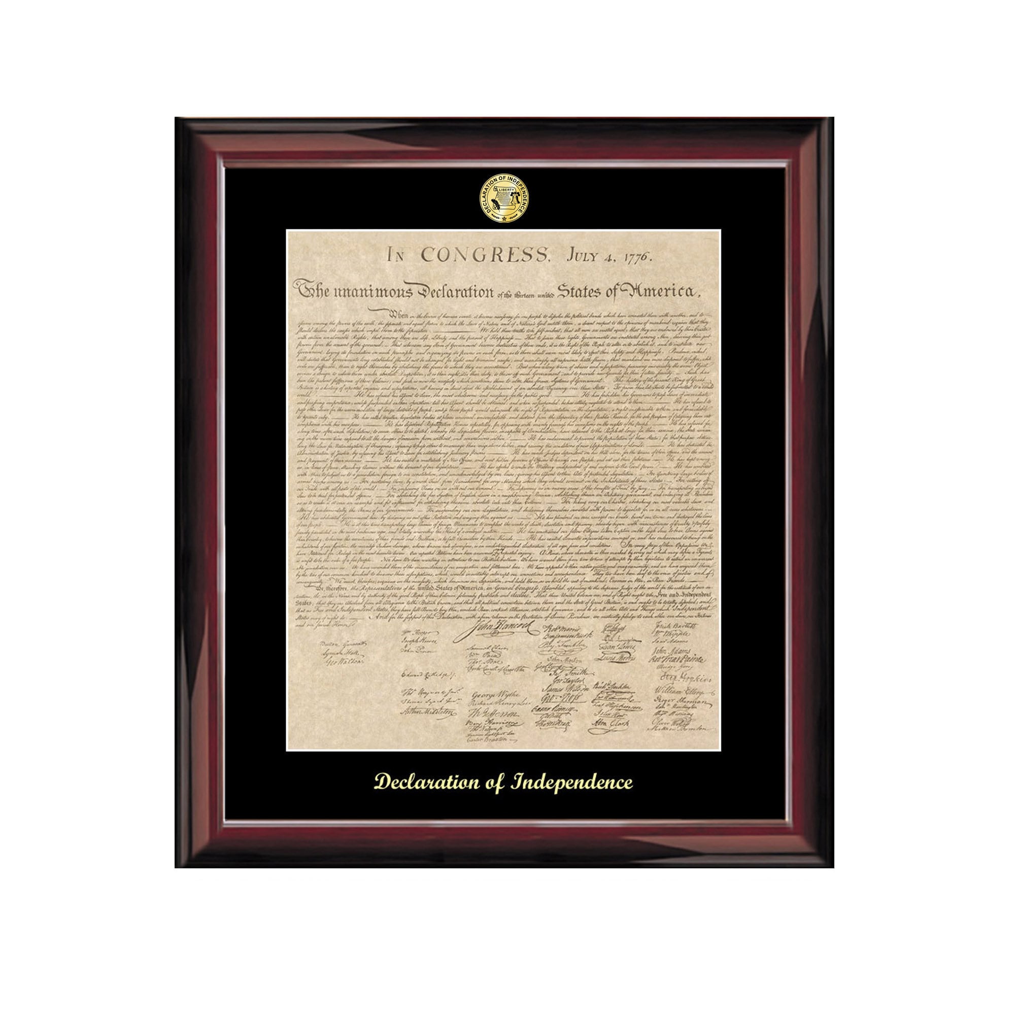Declaration of Independence Replica Old Copy Framed Matted Law Gift