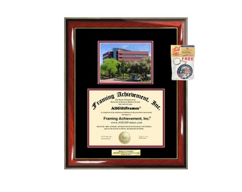 University of Phoenix Diploma Frame Large UOP Campus School Degree Personalize Photo Graduation Engraved Frame College Case Graduation Gift