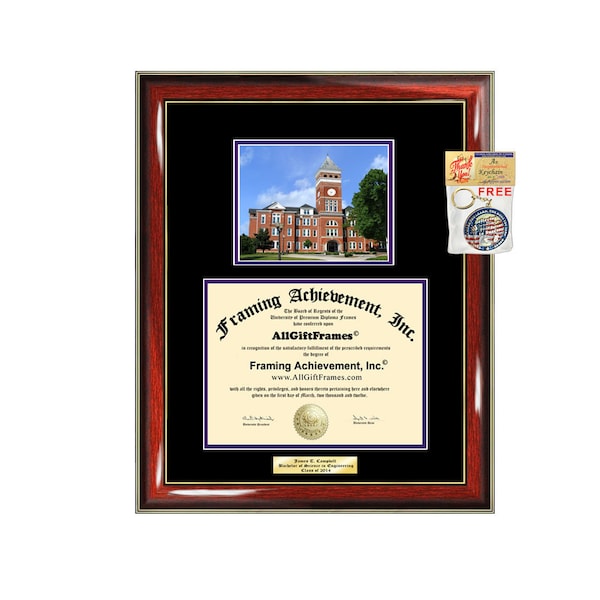 Clemson University Diploma Frame Clemson University Campus School Personalize Photo Graduation Frame Case College Gift Idea Engraved Picture