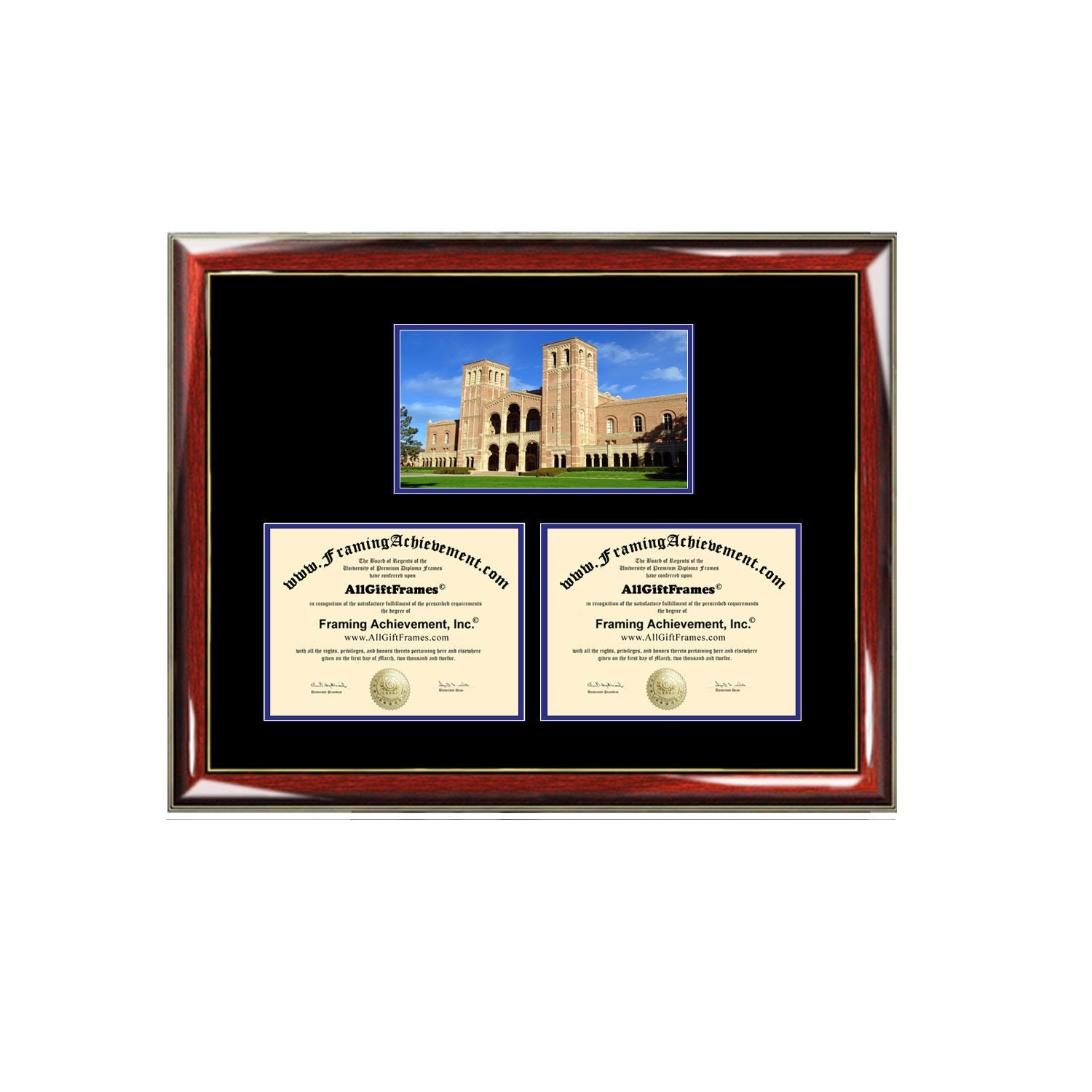 UCLA Double Diploma Frame Campus Photo University of Etsy.de