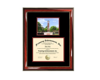Winston-Salem State University Diploma Frame WSSU Campus School Personalize Photo Graduation Diploma Gift Idea School Degree Framing Picture