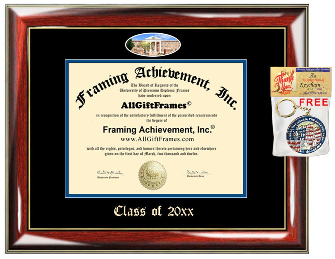 Averett University Graduation Diploma Frame Embossed College Campus
