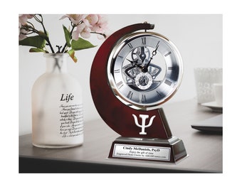 Psychiatrist retirement service award rotating desk clock psychiatry graduation residency psychologist fellowship thank Psychology gift PsyD