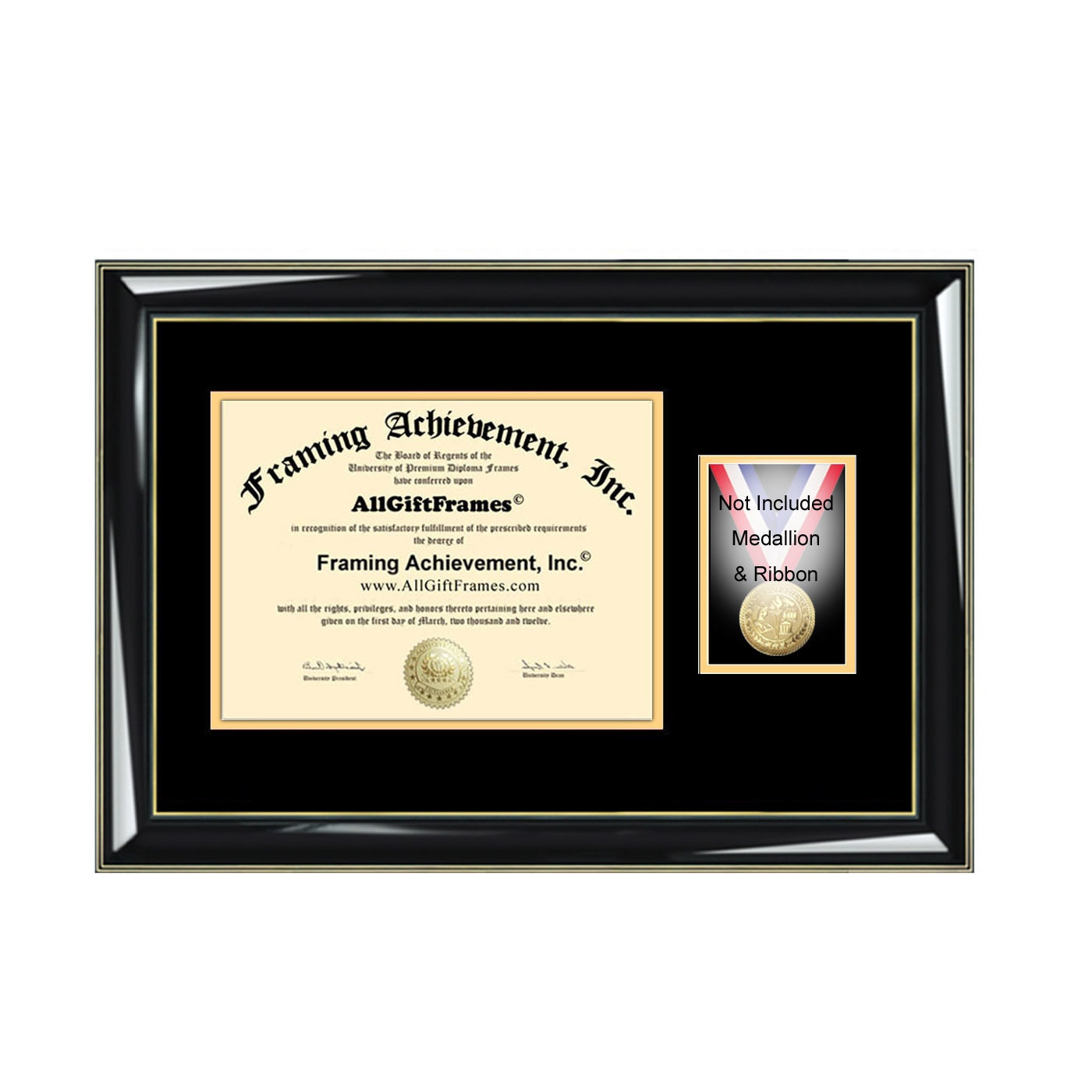 Graduation Medal Diploma Frame University Matted School Medallion