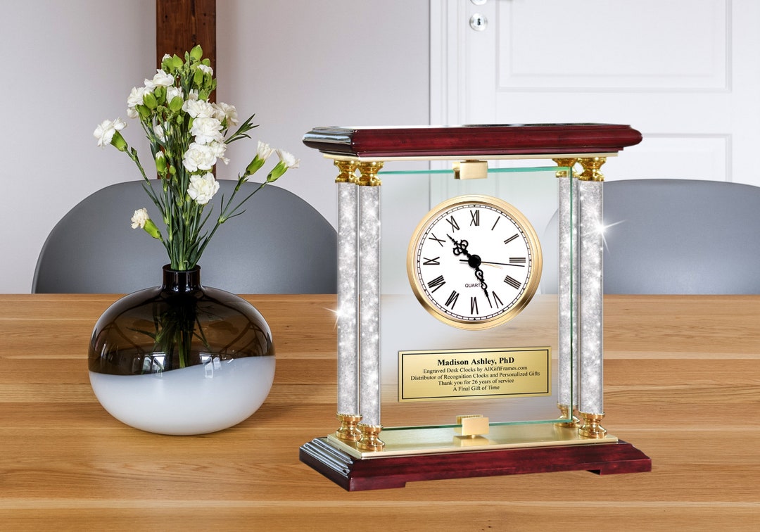 Personalized Gift Customize Desk Clock Gifts Idea Unique Diamond ...