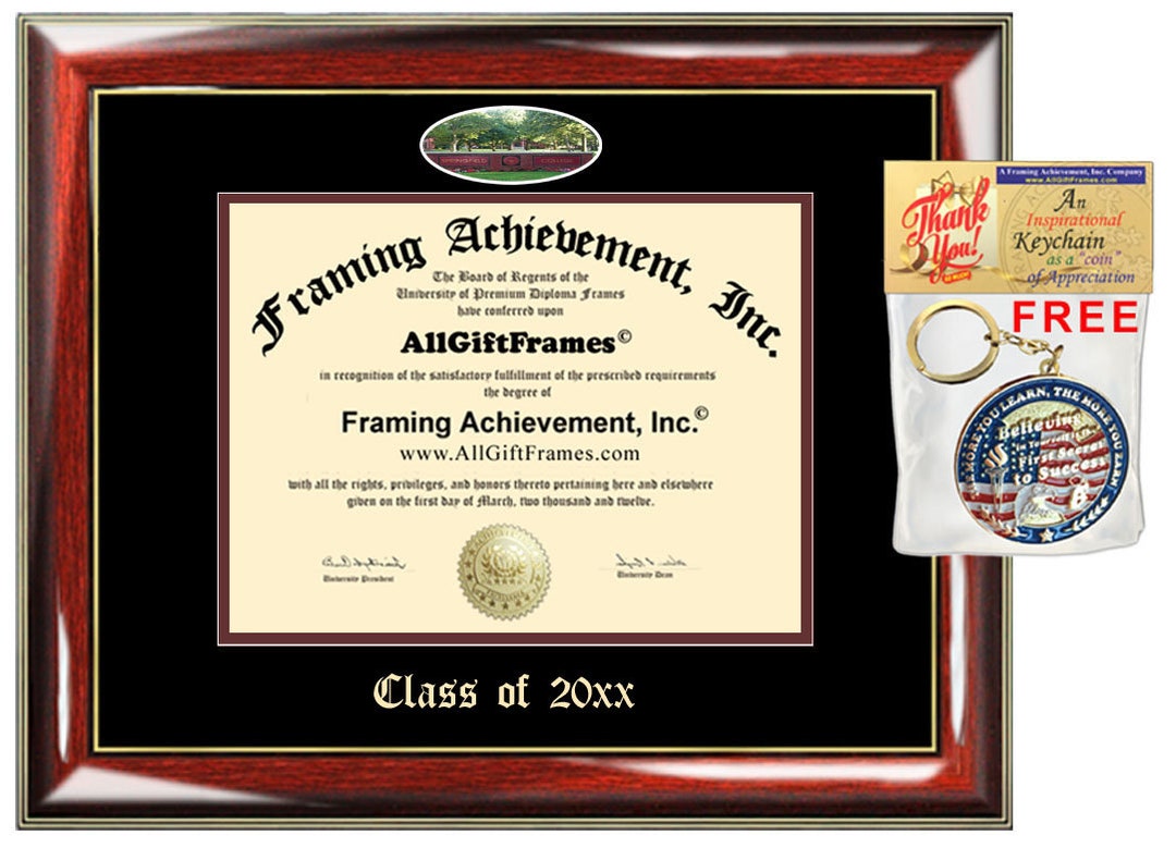 Springfield College Graduation Diploma Frame Embossed Etsy