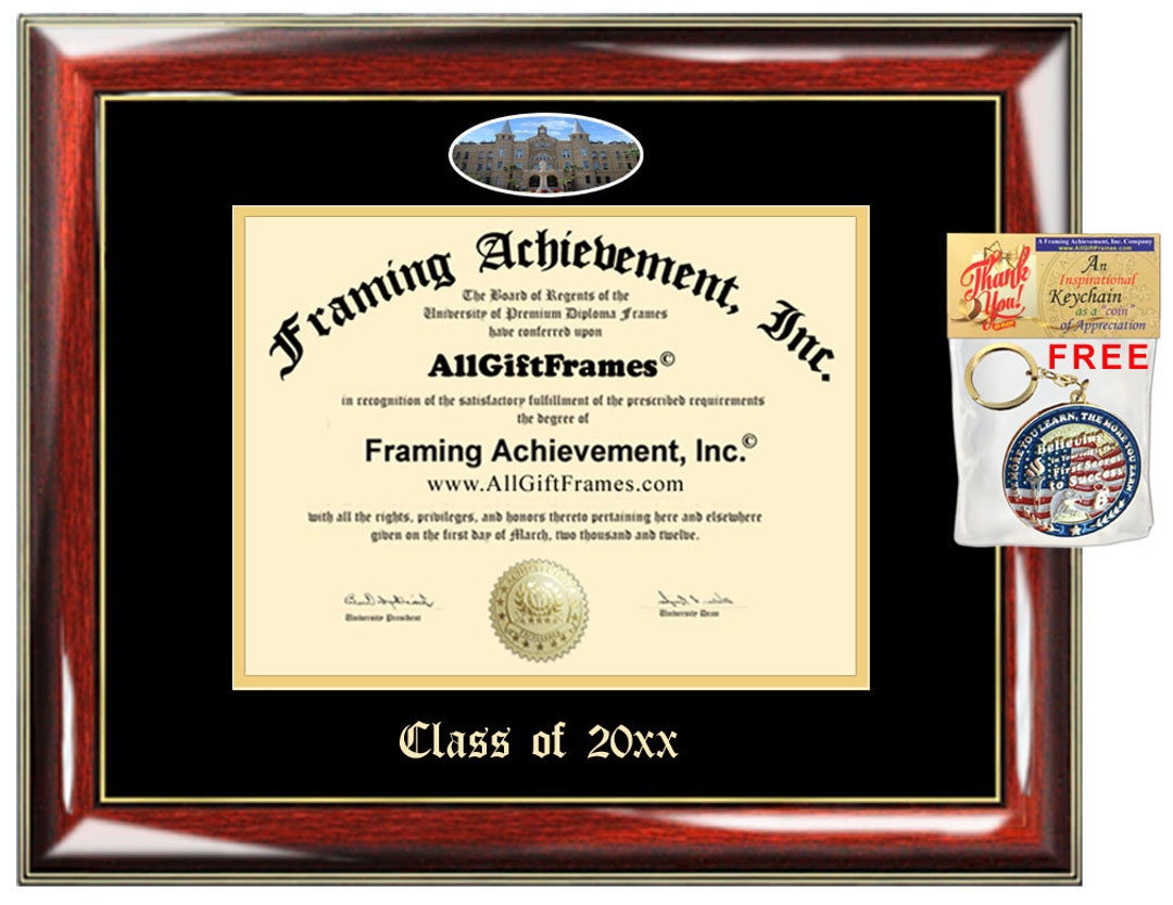 OLLUSA Our Lady Lake University Diploma Frame Embossed OLLUSA Etsy