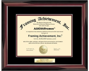 University Engraved Diploma Frames College Framing Gifts Certificate Matted Degre Document License High School Personalized Etch Graduate