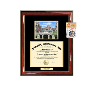 Diploma Frame JJAY Degree John Jay College of Criminal Justice Big Campus School Personalize Photo Graduation Gift Idea Engraved Picture image 1