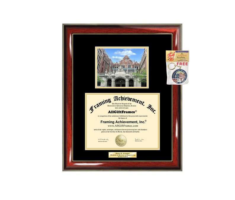 Diploma Frame JJAY Degree John Jay College of Criminal Justice Big Campus School Personalize Photo Graduation Gift Idea Engraved Picture image 1