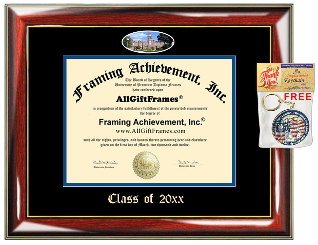 Drake University Graduation Diploma Frame Embossed Drake Etsy